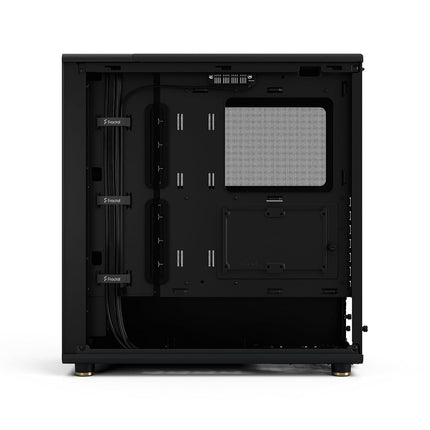 Fractal Design North Charcoal Black - Wood Walnut front - Mesh side panels - Two 140mm Aspect PWM fans included - Type C USB - ATX Airflow Mid Tower PC Gaming Case