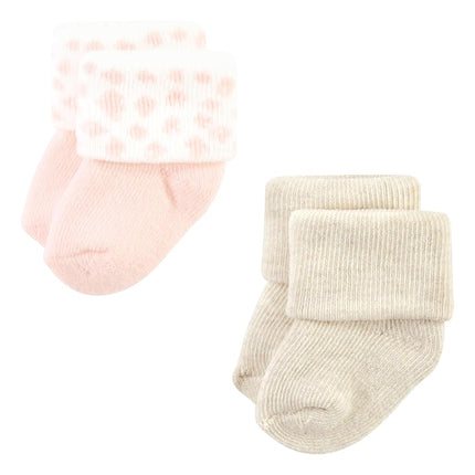 Hudson Baby Chaussettes riches en coton pour nouveau-né unisexe et chaussettes en éponge, motif guépard rose, 0-6 mois