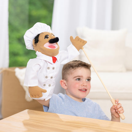 Melissa & Doug Títere Chef con Varilla de Madera Desmontable para Gestos Animados