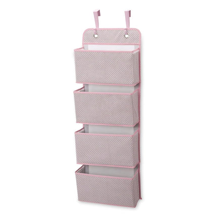 Delta Children 2 Piece 4 Pocket Over The Door Hanging Organizer, Pink