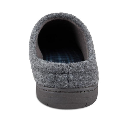 Chaussons en mousse à mémoire de forme Dickies pour hommes, ouverts et fermés à l'arrière, avec semelle intérieure/extérieure, feutre gris, XX-Large