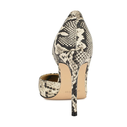 Nine West Women's Folowe Pump, Light Natural Snake Multi 051, 9