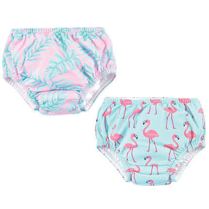 Hudson Baby Unisex Baby Swim Diapers, Flamingos, 4