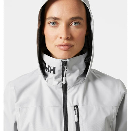 Helly Hansen Women's W Crew Hooded Jacket 2.0, Grey Fog, 3XL