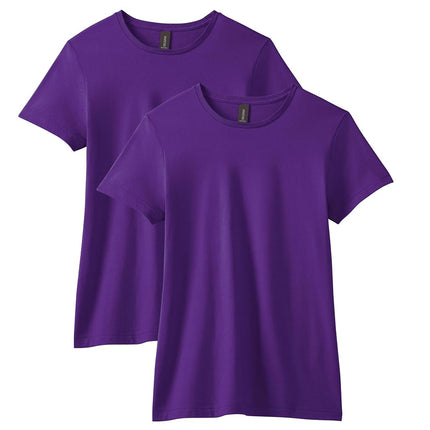 Gildan Women's T-Shirt (Pack of 2), Purple, XL