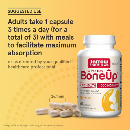 Jarrow Formulas Bone-Up Three Per Day, Promotes Bone Density, 90 Caps
