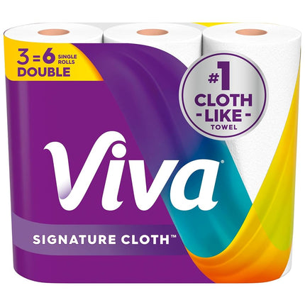 Viva Signature Cloth Paper Towels, 3 Double Rolls,