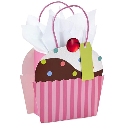 Hallmark 5WDB1133 Small Tissue Paper (Cupcake) Gift Bag Pink