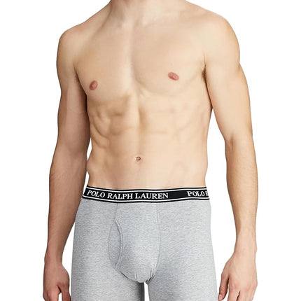 POLO RALPH LAUREN Men's Stretch Classic Fit Boxer Briefs, Trunks & Long Leg Boxer Briefs Available, 3 Pack, Andover/Charcoal/Polo Black, XL