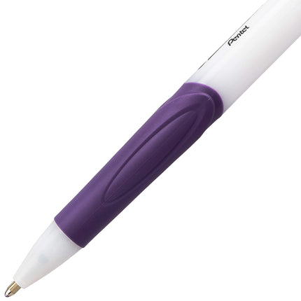 Stylo à bille Pentel GlideWrite avec encre TechniFlo, (1,0 mm) trait moyen, violet, boîte de 12 (BX910-V)