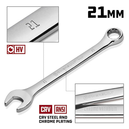 Powerbuilt 644125 Metric 21mm Polished Combination Wrench