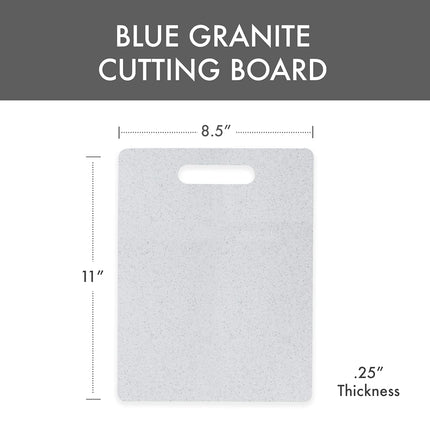 Dexas Superboard Cutting Board with Handle 11 x 14.5 inch Blue Granite, Kitchen Prep Board, Dishwasher Safe, Non-Porous Poly Surface, Made in USA