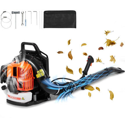 VEVOR Backpack Leaf Blower, 63CC 2-Cycle Gas Leaf 