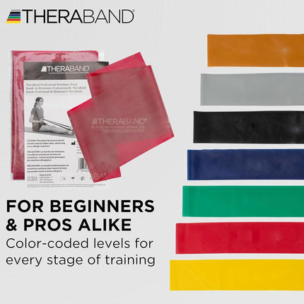 Thera-Band Exercise Band, Red, 5-Feet/8mm