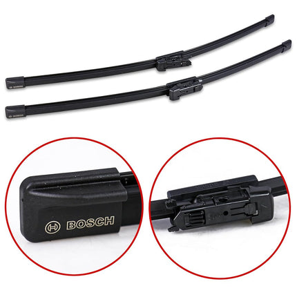 Bosch Wiper Blade Aerotwin A969S, Length: 550mm/550mm − Set of Front Wiper Blades - Only for Left-Hand Drive (EU)