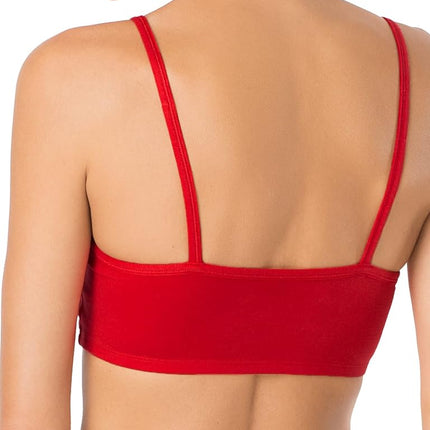 Fruit of The Loom Womens 3 Pr Spaghetti Sportsbra Sports Bra, Kaleidoscope/Charcoal/Red Hot, 38
