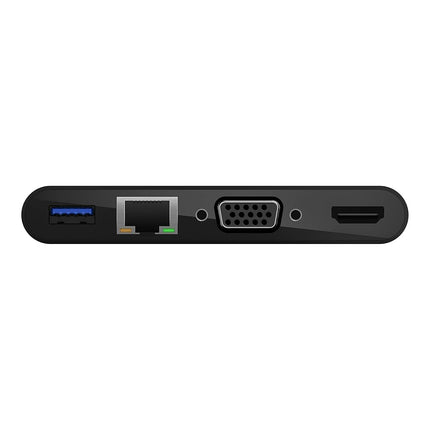 Belkin USB C Hub, 4-in-1 MultiPort Docking Station - USB C Docking Station for iPad, iPad mini & MacBook, Mac mini, MacBook Air, MacBook Pro - USB-C Gigabit Ethernet, USB-A 3.0, VGA & 4K HDMI