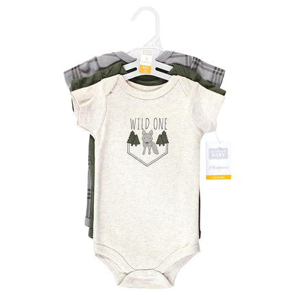 Combinaisons Bébé en Coton Unisexe Hudson Baby, Loup "Wild One", 0-3 Mois