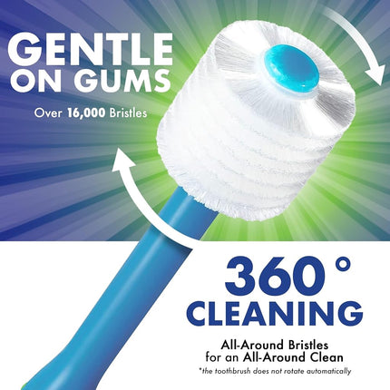 Brilliant Child Toothbrush by Baby Buddy - Ages 2-5 Years, When Molars Appear, BPA Free Micro Bristles Clean All-Around Mouth, Kids Love Them, 3 Count, Sky Blue-Lime-Lilac