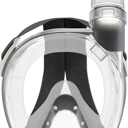 Cressi Baron Full Face Masks, Clear/Silver, M/L