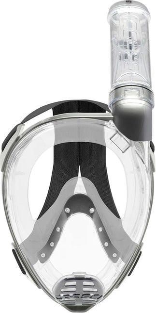Cressi Baron Full Face Masks, Clear/Silver, M/L