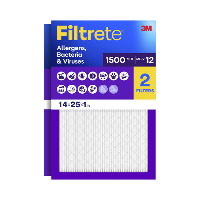 Filtrete 14x25x1 AC Furnace Air Filter, MERV 12, M