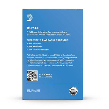 Rico Royal Eb Clarinet Reeds, Strength 2.0, 10-pack