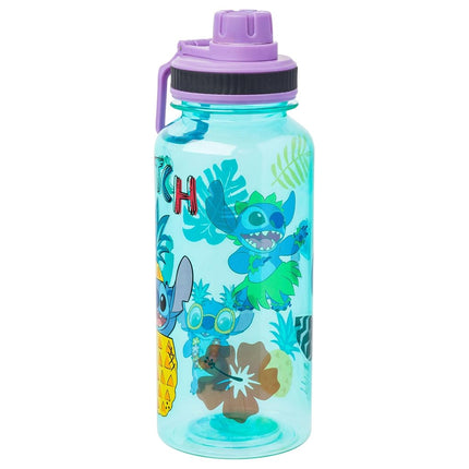 Disney Lilo & Stitch Pineapple 32-Ounce Twist Spout Water Bottle And Sticker Set