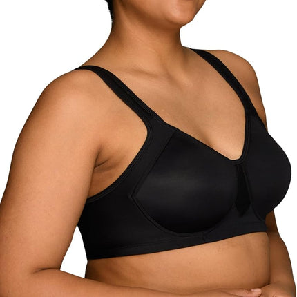 Sujetador sin aros Vanity Fair Women's Sport Full Figure 71500, Negro medianoche, 38DD