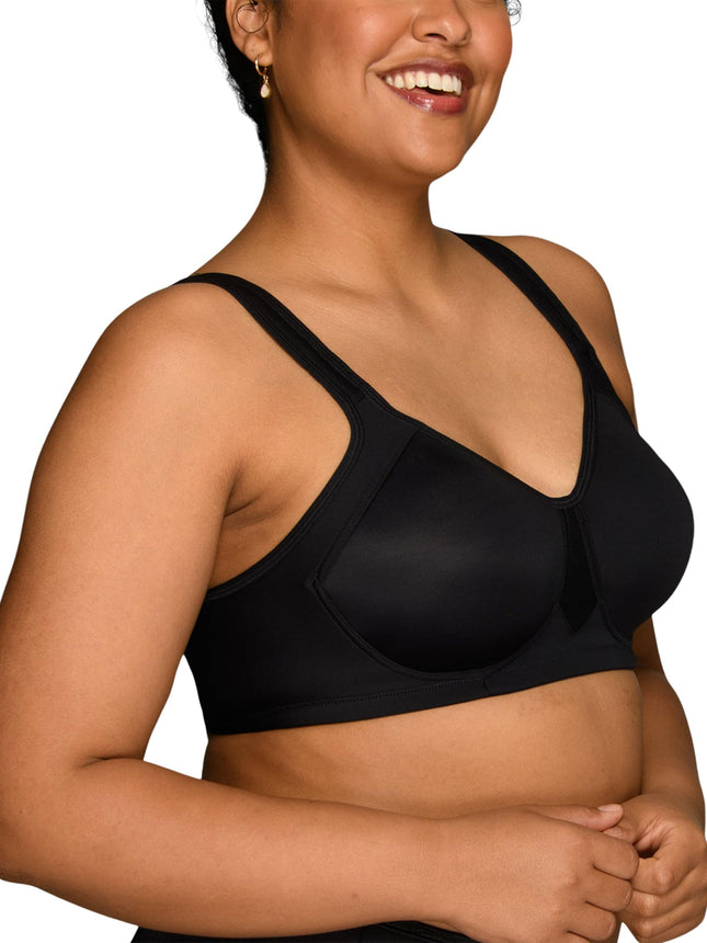 Soutien-gorge sans armature ampliforme Vanity Fair Women's Sport 71500, Noir nuit, 38DD