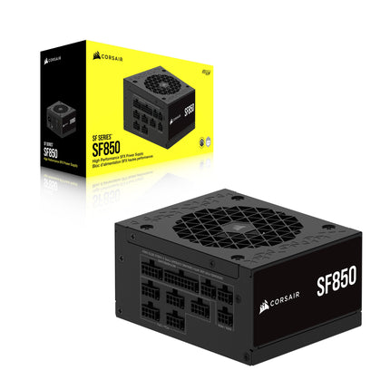 Corsair SF850 (2024) Fuente de Alimentación Silenciosa Totalmente Modular 80 Plus Platinum ATX - Preparada para PCIe 5.0 - Soporte SFX a ATX Incluido - Negra