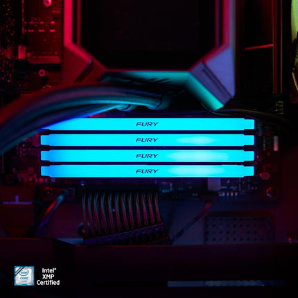 Kingston FURY Beast RGB 32GB 3200MT/s DDR4 CL16 DIMM (Kit of 2) Computer Memory KF432C16BB2AK2/32
