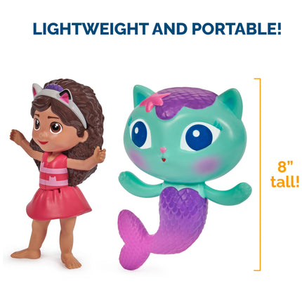 SwimWays Gabby s Dollhouse Floatin' Figures, Swimming Pool Accessories & Kids Pool Toys, Party Supplies & Water Toys for Kids Aged 3 & Up, Gabby & Mercat 2-Pack