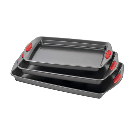 Rachael Ray Bakeware Nonstick Cookie Pan Set, 3-Pi