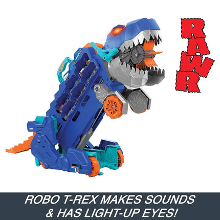 Hot Wheels City Ultimate T-Rex Transporter & 2 Die-Cast Toy Cars