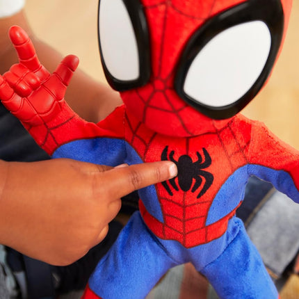 SPIDEY AND HIS AMAZING FRIENDS Marvel Dance 'N Crawl Spidey Interactive Plush Toy with 20 Phrases & Sounds, 2 Songs, Superhero Toy for Ages 3+
