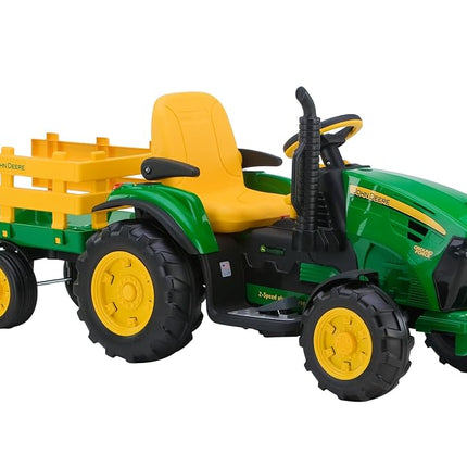Peg Perego John Deere Ground Force Tractor With Trailer, Kids Ride-On Tractor, Boys, 3-7 Years