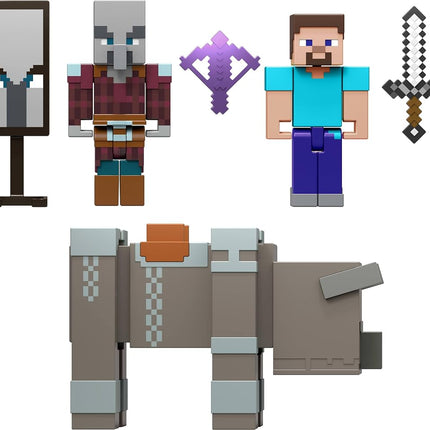 Mattel Minecraft Village Raid Pack with 3 Action F