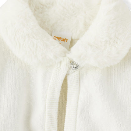 Gymboree Girls' Dressy Vests and Shrugs, Soft White, 7