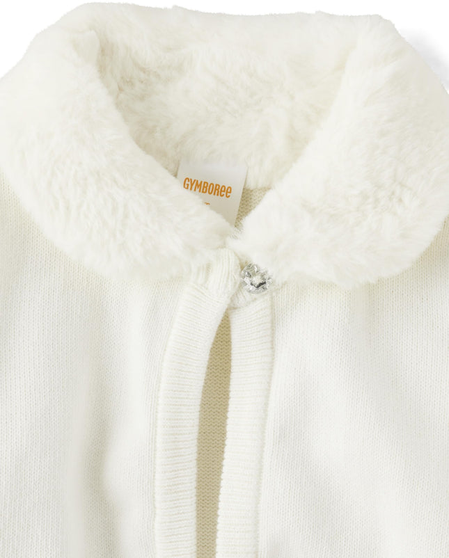Gymboree Girls' Dressy Vests and Shrugs, Soft White, 7