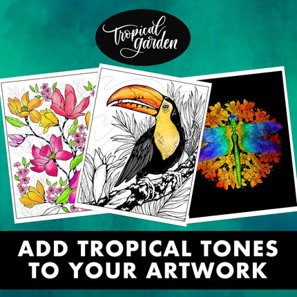 Crayola Tropical Garden Coloring Book, Adult Coloring Gift, 40 Pages