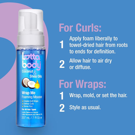 Lotta Body Wrap Me Foaming Mousse with Coconut and Shea Oil, 7 Ounce