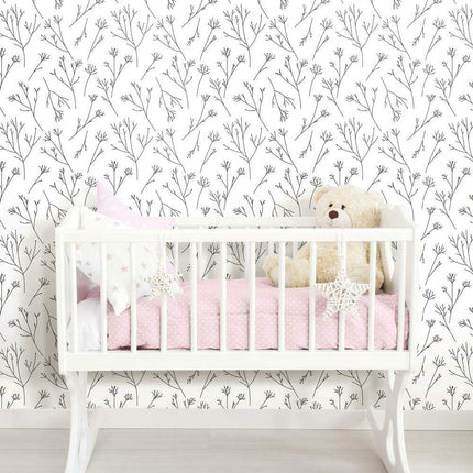 RoomMates RMK11675WP Twigs RMK1167, Black and White