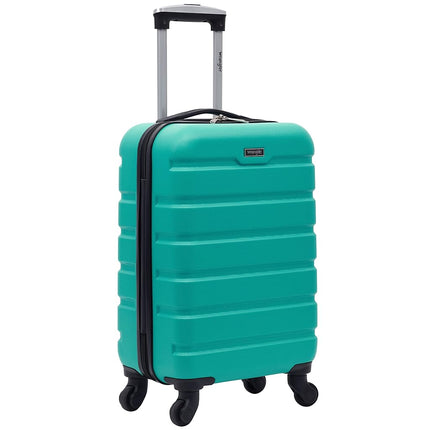 Wrangler Hardside Carry-on Spinner Luggage, Teal, Carry-On 20-Inch, Hardside Carry-on Spinner Luggage