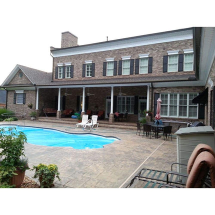 Ekena Millwork LL1C12X02400BD 12" W x 24" H Open Shutters with Center Slits Lifetime Vinyl Top with Fastener (Pair) Bordeaux