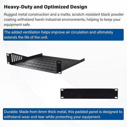 GeeekPi 4U Server Cabinet, 10 inch Server Rack for Network, Audio, and Video Equipment, DeskPi RackMate T0 Rackmount Case