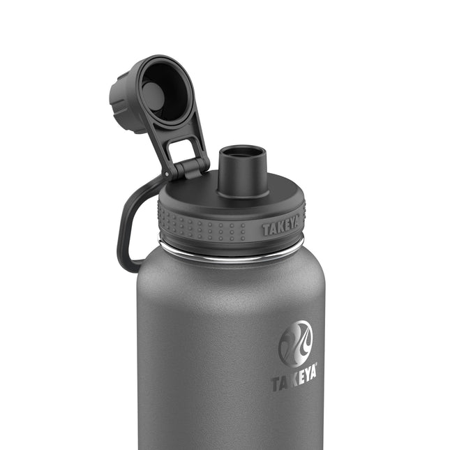 Bouteille d'eau Takeya Originals en acier inoxydable isotherme sous vide, 946 ml, Graphite