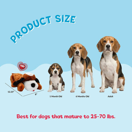 SmartPetLove Snuggle Puppy Behavioral Aid Toy, Brown and White