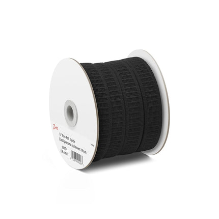 Dritz Non-Roll Elastic 3/4 x 18yd-Black, 3/4-Inch by 18-Yard