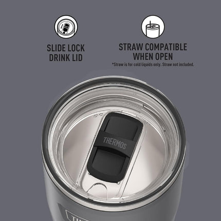 Granite-24 oz Stainless Steel Tumbler w/Slide Lock Lid